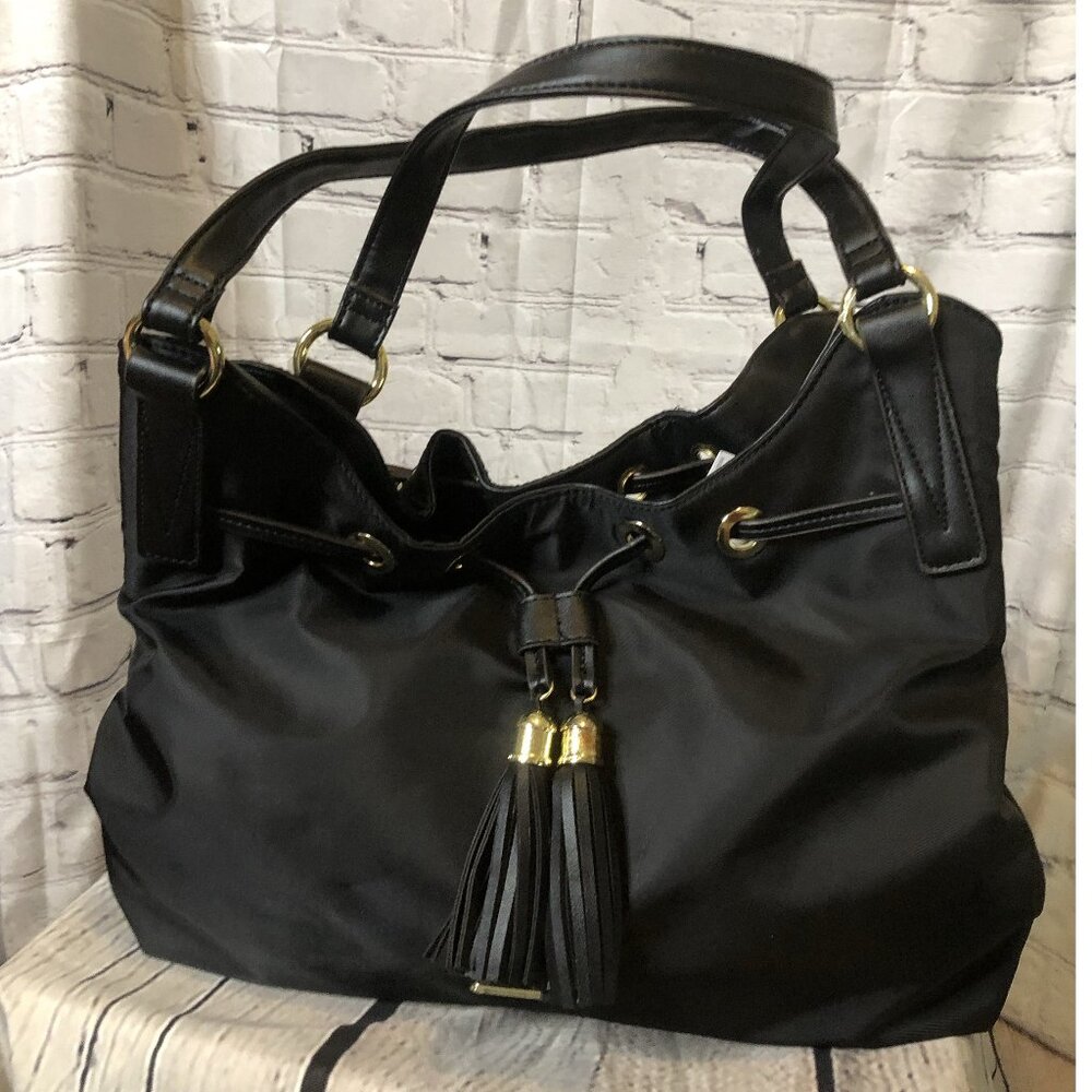 BLACK HOBO SHOULDER BAG